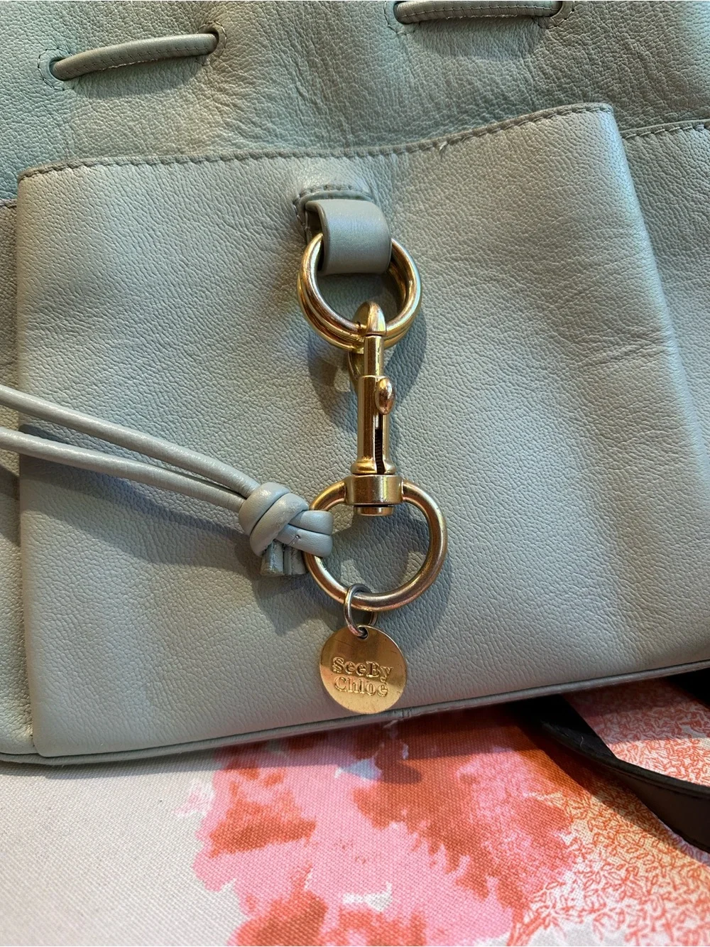 See By Chloe Pale Sage Leather Top-Handle Satchel with Gold Hardware - Picture 2 of 5